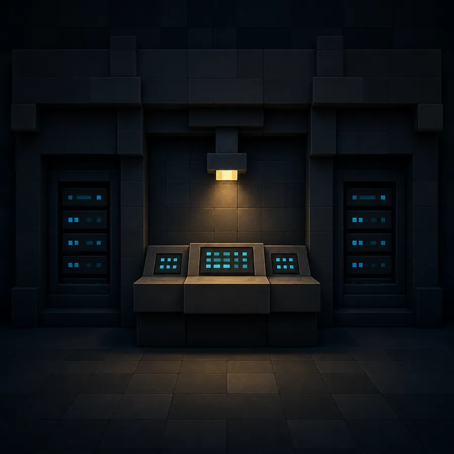 A minimalist voxel server control room